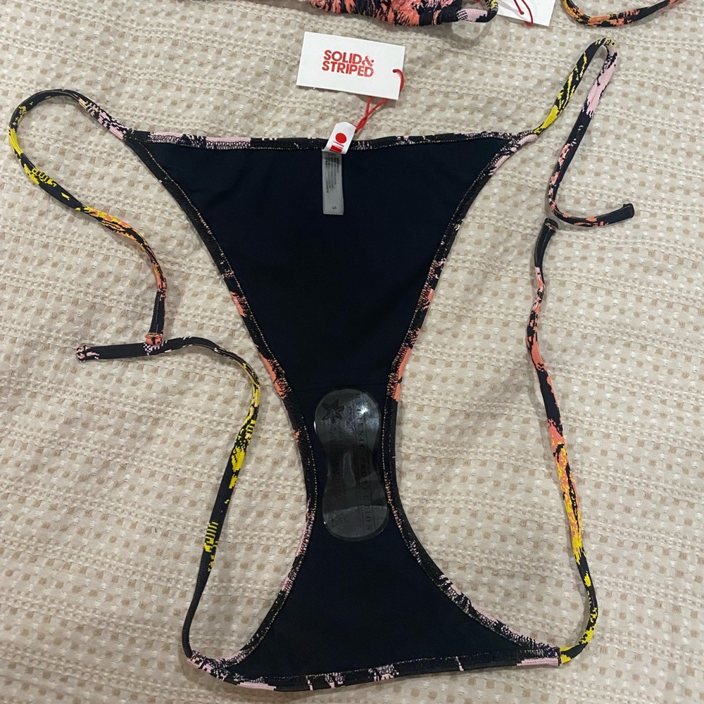 Solid And Striped Bikini Set Size S - image 4